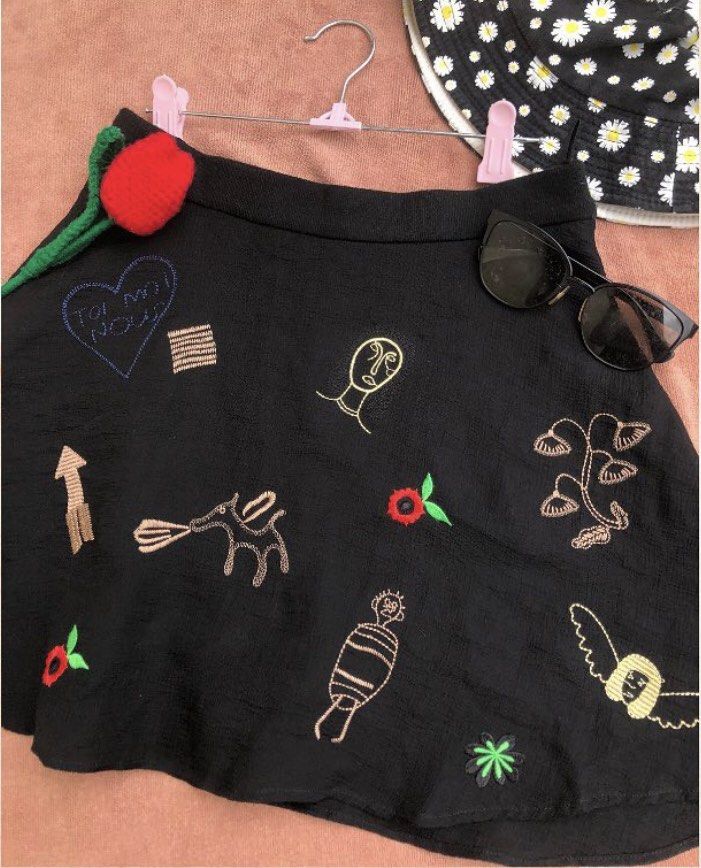 Black doodle skirt (Category: Skirts) located in Manila. Submitted by cherub._. (Listing ID 1465511192, Image 1). Description: W - 27 L - 16.
