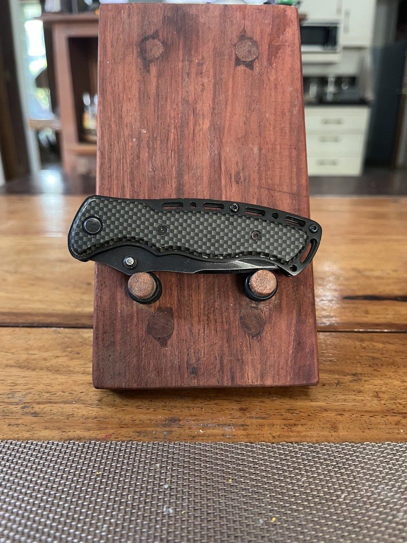 Black Folding Pocket Knife with Textured Handle (Category: Knives & Chopping Boards) located in Antipolo. Submitted by jccruise (Listing ID 1465390804, Image 3). Description: - All-black folding pocket knife - Textured handle for a firm, secure grip - Sharp metal blade for everyday cutting tasks - Easy to open and safely close - Perfect for your pocket, car, or toolkit.