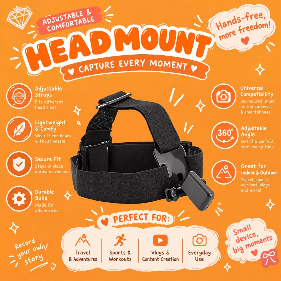 Black Phone Headmount (Category: Mounts & Holders) located in Navotas City. Submitted by ohyeinz (Listing ID 1465530923, Image 1). Description: Adjustable head mount designed to provide a secure and comfortable fit for hands-free use. Lightweight and easy to wear, making it convenient for activities where you need your hands free. 🖤✨.