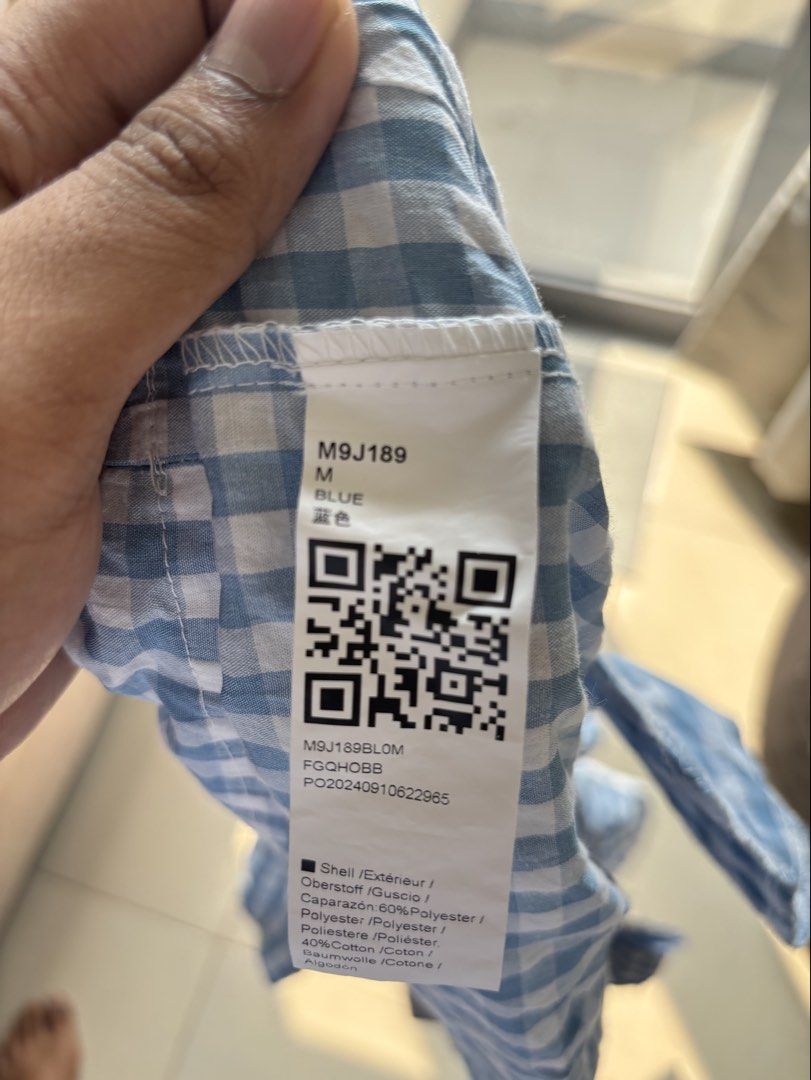 Blue Gingham Spaghetti Strap Tiered Dress Size M (Category: Dresses) located in Quezon City. Submitted by therealpaulsebastian.910 (Listing ID 1465392222, Image 2). Description: - Style: Blue and white checkered dress with a chic tiered design - Size: Medium - Straps: Delicate spaghetti straps - Material: 60% polyester, 40% cotton (lightweight with a great drape) - Condition: Great, easy to throw on for casual days.