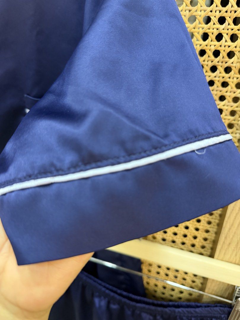 Blue Satin Night Wear Terno (Category: Undergarments & Loungewear) located in Pasig City. Submitted by jgbeautique (Listing ID 1465422480, Image 3). Description: RFS: the shorts is too big for me This has a very soft and silky feel on the skin. seldom used coz ive got too many of these For size medium to large I believe each girlie should own at least one of these. .