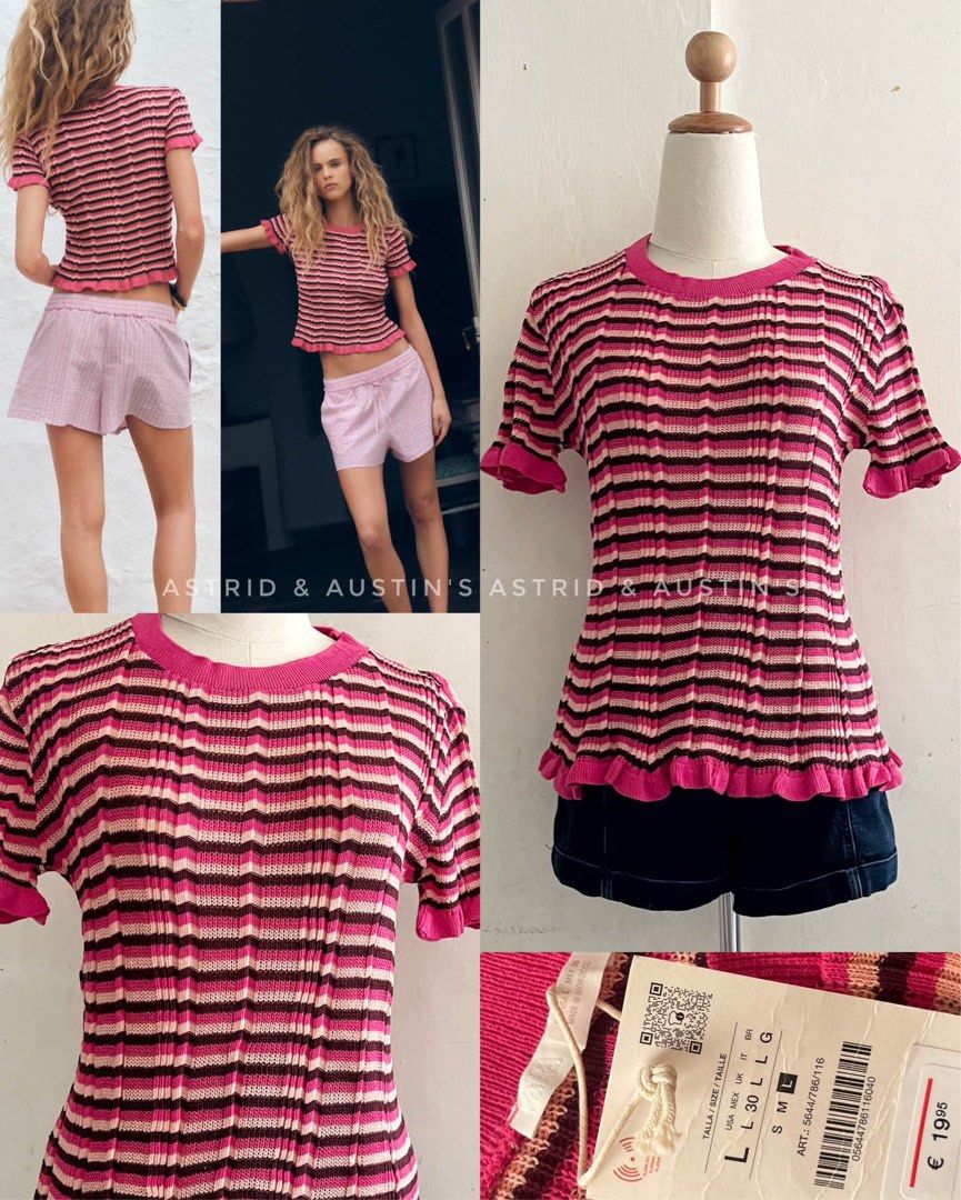 BNWT ZARA knit top (Category: Others Tops) located in Dasmarinas. Submitted by allisongrey1323 (Listing ID 1465450098, Image 1). Description: BNWT ZARA knit top Large on tag price: 890.
