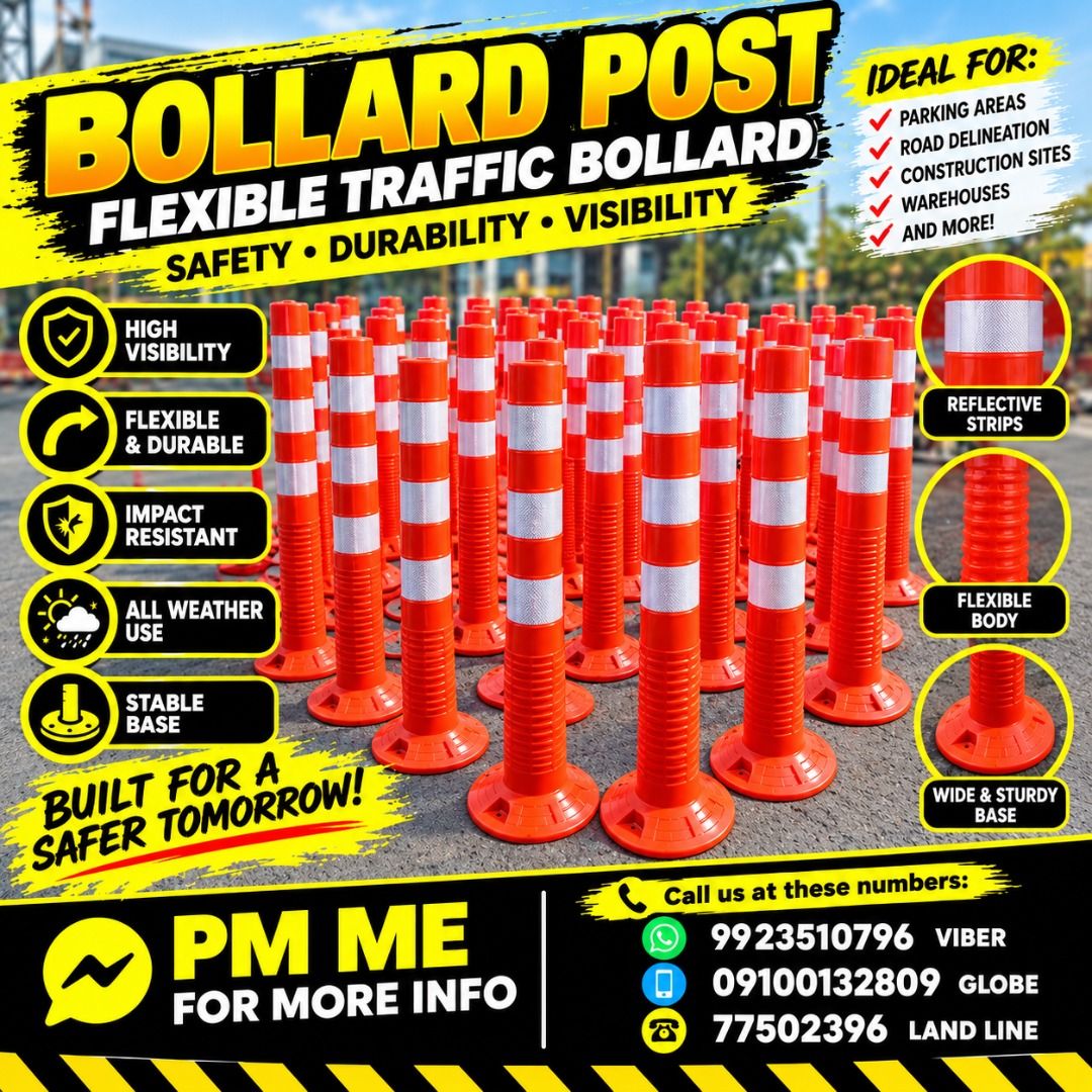 BOLLARD POST (Category: Looking For) located in Paranaque City. Submitted by buynowbilikanow (Listing ID 1465437251, Image 1). Description: ✅ Guaranteed lowest price ✅ Quality products ✅ Big discount for bulk orders ✅ 100% LEGIT TRUSTED SUPPLIER! ✅ With Complete Legal Documents ✅ BIR Registered We Supply All Kinds Of PPE Supplies, Raincoat, Hard Hat, Cooler Box, Plastic Trash Bin, Road Barriers, Kayak Boats, Crystal Kayak, Traffic Cone, T-Bollard