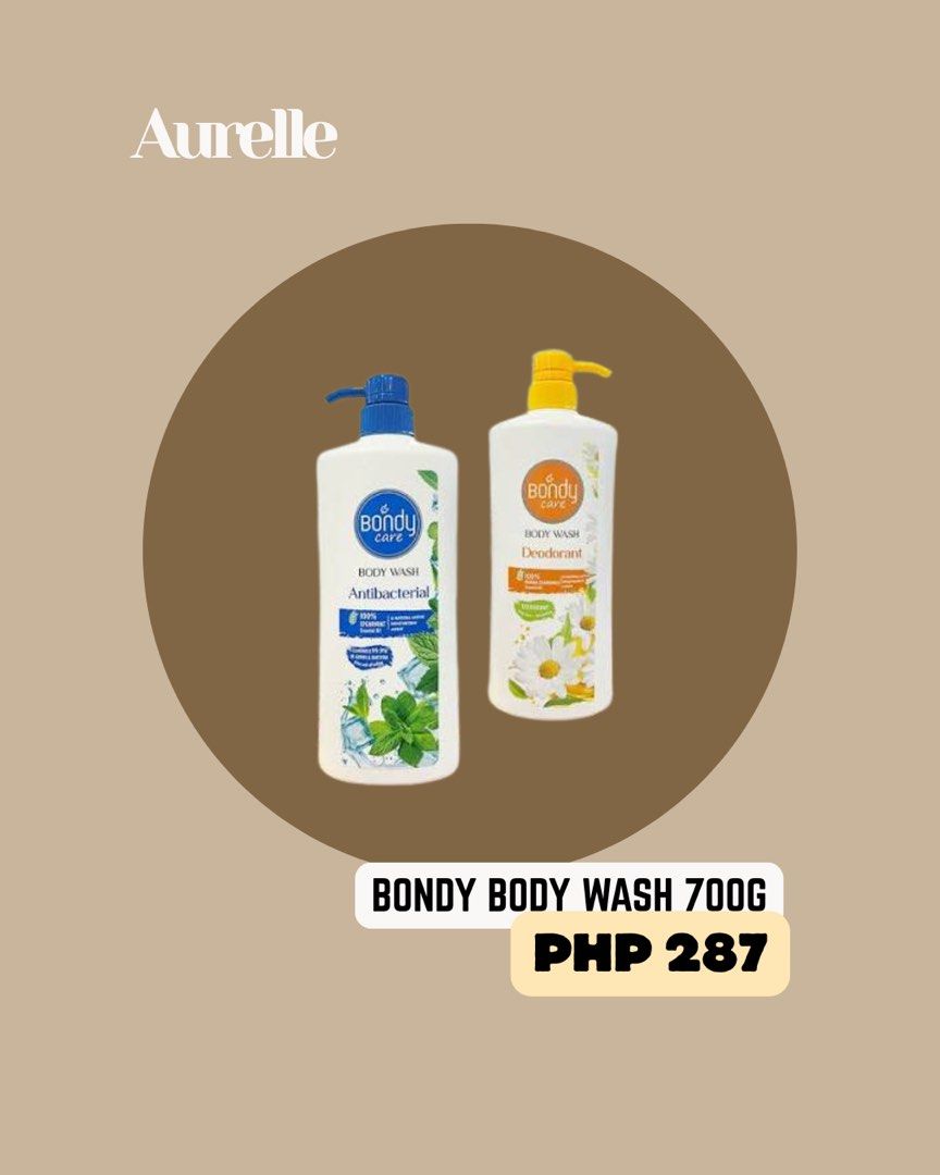 Bondy care body wash (Category: Body Care) located in Manila. Submitted by aurelleph (Listing ID 1465524879, Image 1). Description: 🎀FOLLOW OUR FB, IG AND TIKTOK Stay updated with our latest products, new arrivals, announcements, and restocks. IG: @aurellephofficial FB: Aurelle TIKTOK: aurellephofficial See you there! ♡ .