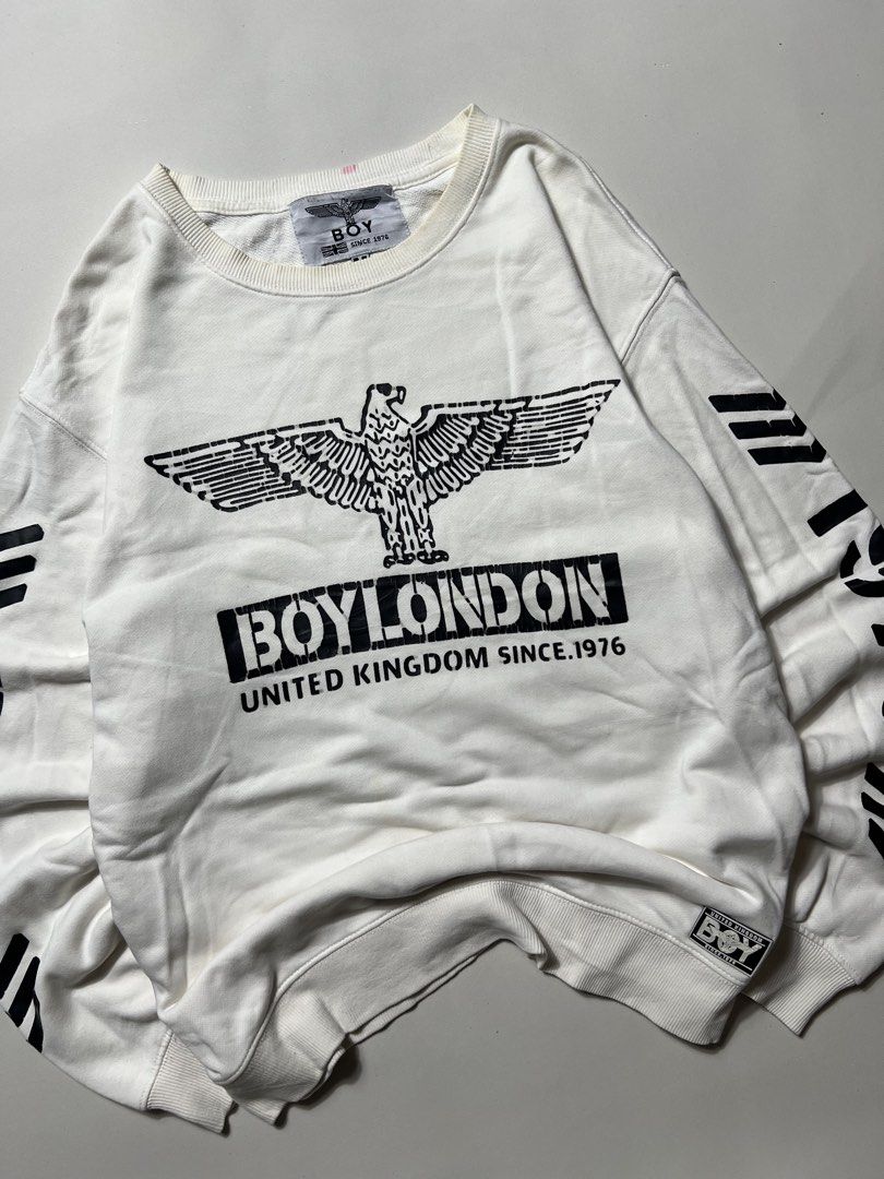 Boy london sweatshirt (Category: Hoodies) located in Manila. Submitted by tripnimichael (Listing ID 1465461275, Image 2). Description: Size-Large Width-21 Length-26 Issue-None .