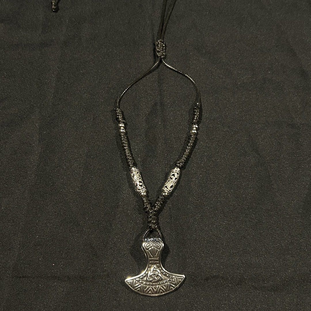 braided steel axe necklace (Category: Jewelry) located in Manila. Submitted by sophialeigh (Listing ID 1465521067, Image 2). Description: handmade jewelry - stainless - adjustable - non tarnish.