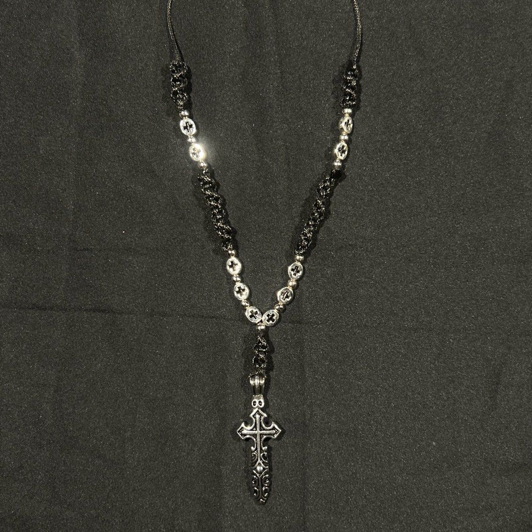 braided sword cross necklace (Category: Necklaces) located in Manila. Submitted by sophialeigh (Listing ID 1465521056, Image 2). Description: handmade jewelry - stainless - adjustable - non tarnish 🏷️ alt y2k beads chainmail accessories gothic .