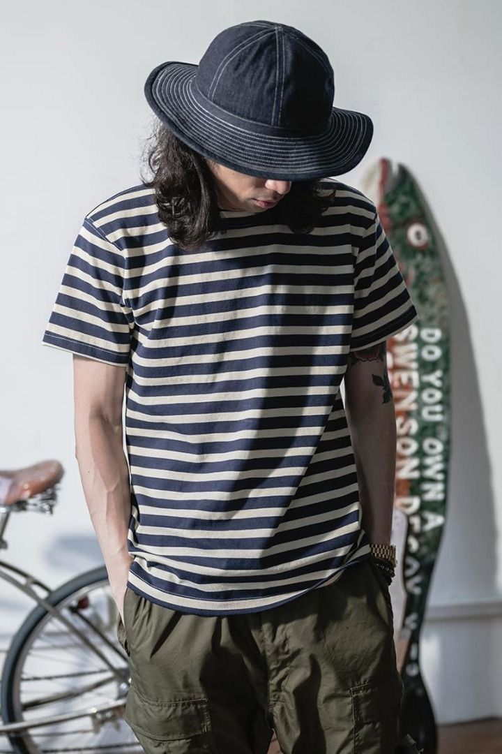 Bronson Mfg. Co. Breton Stripe Tee XS/S (Category: Tshirts & Polo Shirts ) located in Antipolo. Submitted by bentakahitanoano (Listing ID 1465469661, Image 3). Description: Bronson Mfg. Co. Breton Stripe T-Shirt – Size 36 (Fits XS/S) Still in good condition. Classic French-inspired Breton stripe tee made from soft, durable cotton. Perfect balance of heritage workwear and everyday style. Color may vary due to lighting (warm light used in backgroun