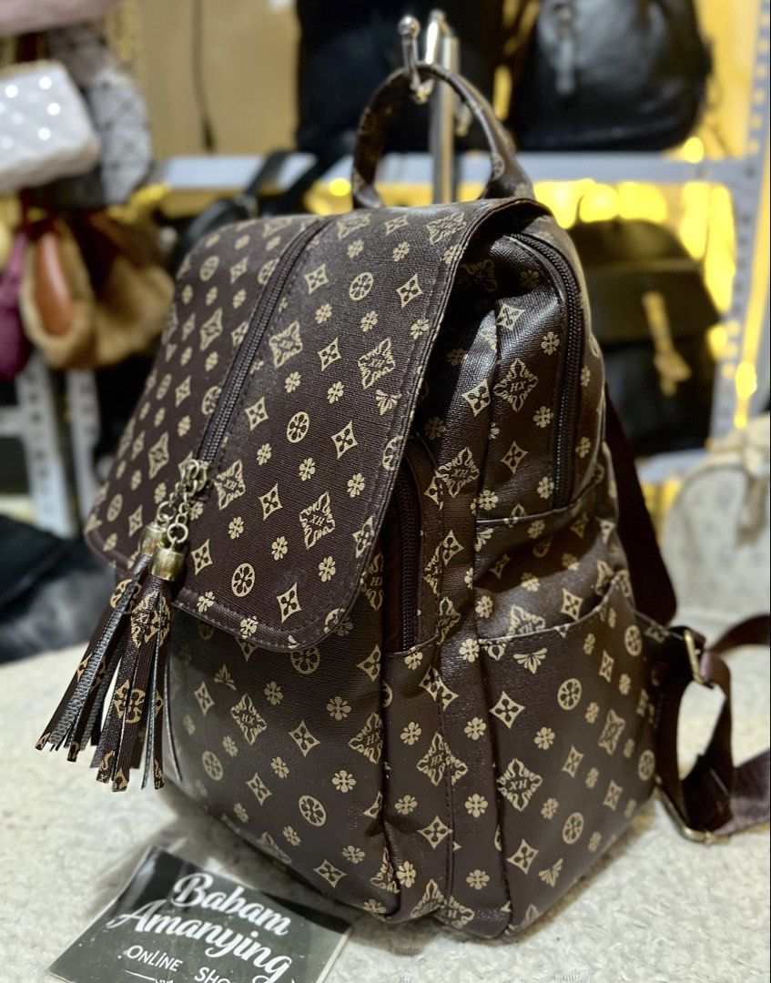 Brown Printed Backpack Medium (Category: Backpacks) located in Rizal. Submitted by babamamanyingonlineshop (Listing ID 1465530336, Image 2). Description: .