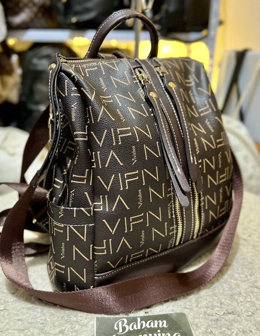 Brown Printed TWO WAY Backpack Medium to Lrge (Category: Backpacks) located in Rizal. Submitted by babamamanyingonlineshop (Listing ID 1465539434, Image 2). Description: .