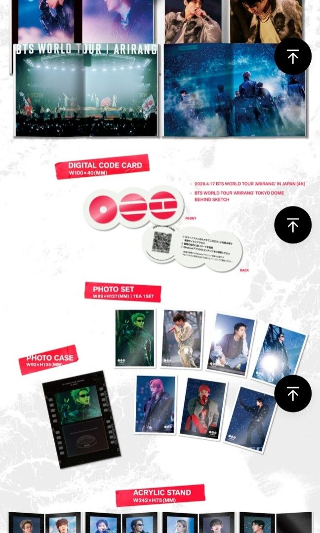 BTS ARIRANG in Japan: ✅️ Blu-ray ✅️ Digital Code (Category: K-Wave Merchandise) located in Manila. Submitted by abbybbabby (Listing ID 1465456248, Image 2). Description: wts lfb bts ph ARIRANG in Japan: ✅️ Blu-ray ✅️ Digital Code 🏷️ Php8000 each 💜 sealed and complete set (with POB - A4 Posters) 🤝 50% DP, balance on Nov. 20 💸 mop: bdo/gcash/maribank 🚚 mod: sdd/ggx/jnt 📍 location: tondo, manila 🚢 ETA: Q1 2027 🙇‍♀️ patient buyers only.