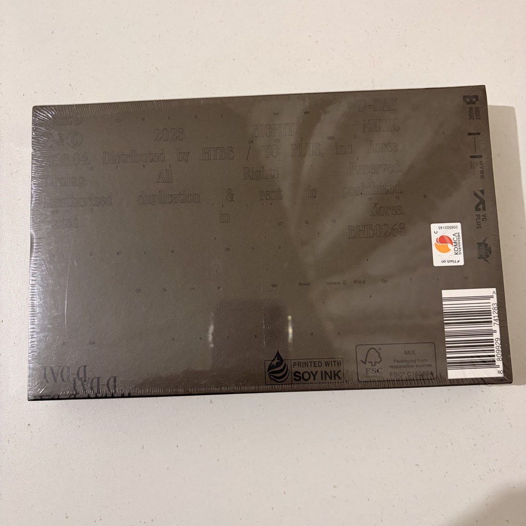 BTS Suga DDay Album Version 2 Sealed (Category: K-Wave Merchandise) located in Lucena. Submitted by minimal_decluttering (Listing ID 1465493720, Image 2). Description: Onhand Sealed .