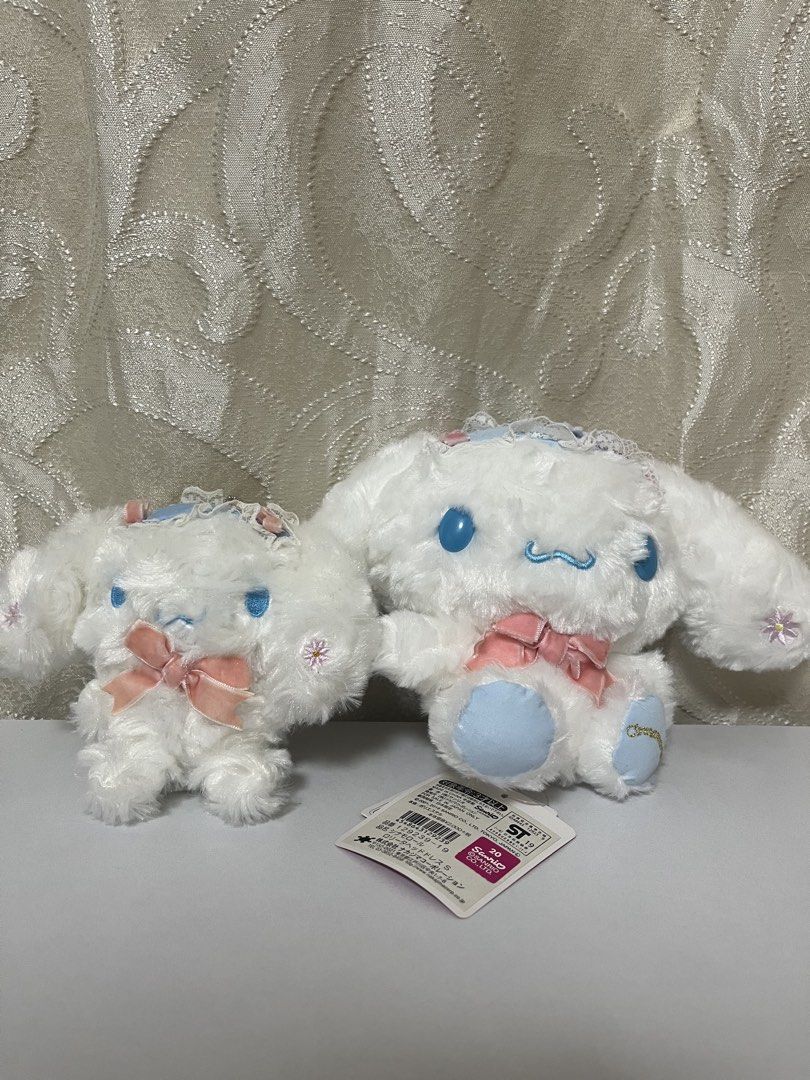 [BUNDLE] Sanrio Cinnamoroll Nakajima Classic plush set (Category: Plushies & Soft Toys) located in Manila. Submitted by justshop.ph (Listing ID 1465549326, Image 1). Description: both for 1800 from japan.