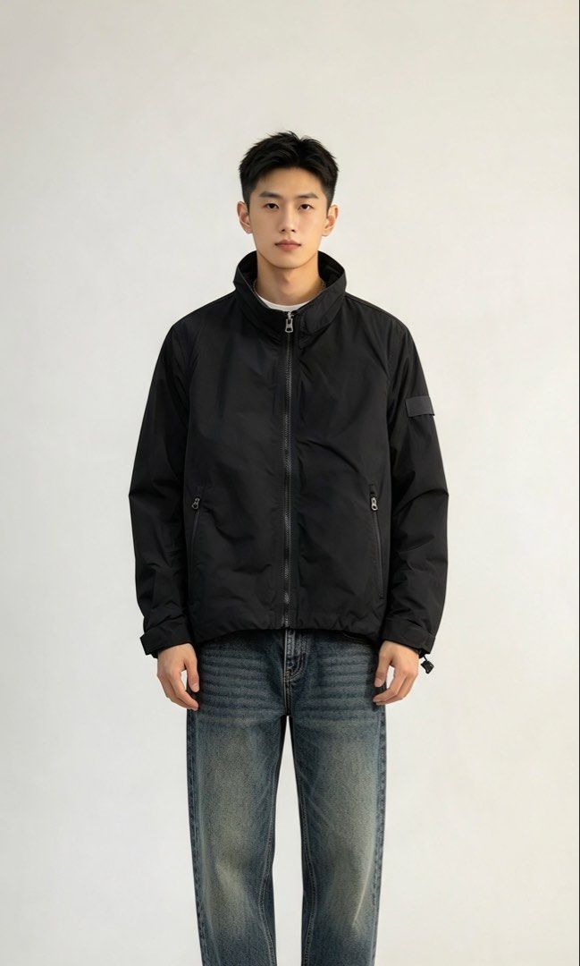 Burberry Black Nylon Zip Jacket (Category: Coats, Jackets and Outerwear) located in Paranaque City. Submitted by preluxeshop_ph (Listing ID 1465549912, Image 1). Description: Burberry Black Nylon Zip Jacket - Color: Black - Material: 100% polyester - Closure: Full zip front with high collar - Pockets: Convenient side zippered pockets - Fit: Adjustable drawstrings at the hem - Origin: Made in Thailand - Condition: Like new (worn once for photos) �