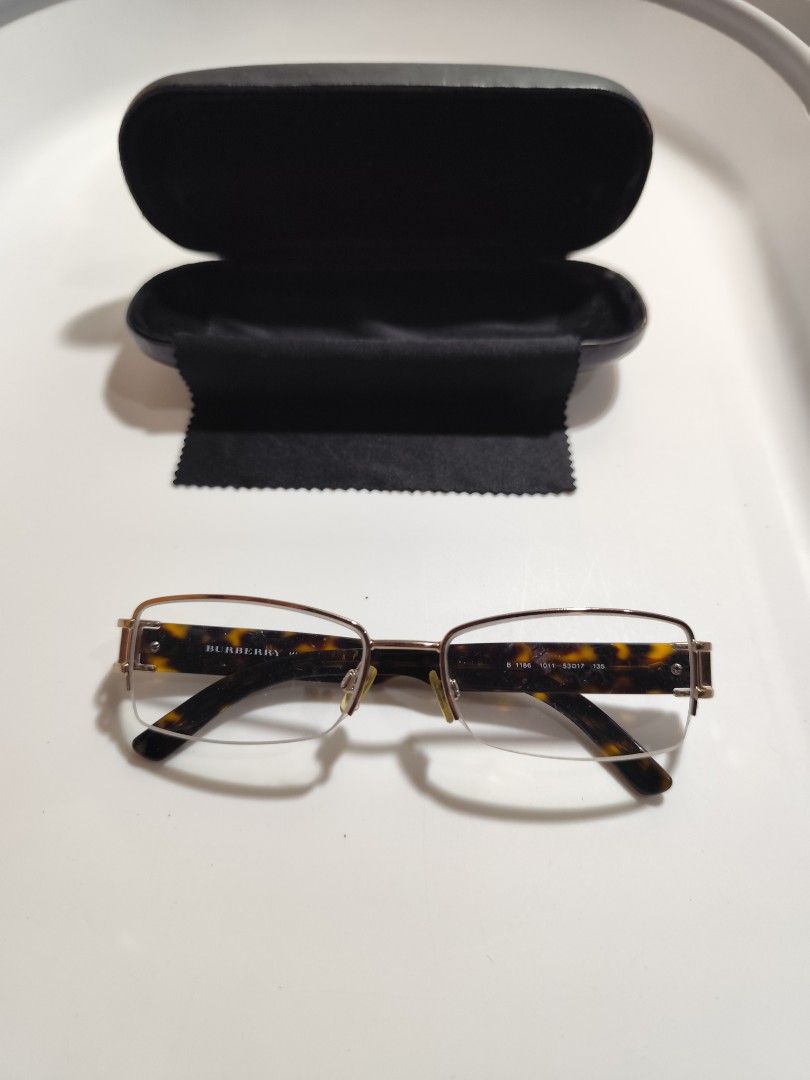 Burberry Frame (Category: Sunglasses & Eyewear) located in Cebu City. Submitted by icoolectnsellect (Listing ID 1465515976, Image 1). Description: Issue: Minor scratch, Dirt and RX lens. Bought at Garage Sale. Authenticity not Guaranteed, di ko alam if legit or Fake. Buy @ your own Risk. All EyeGlasses or Sun Glasses ay may Grado or Prescription Glasses. Please be careful para di masira mata nyo, you can change the lens and frame na lng kunin. Sa