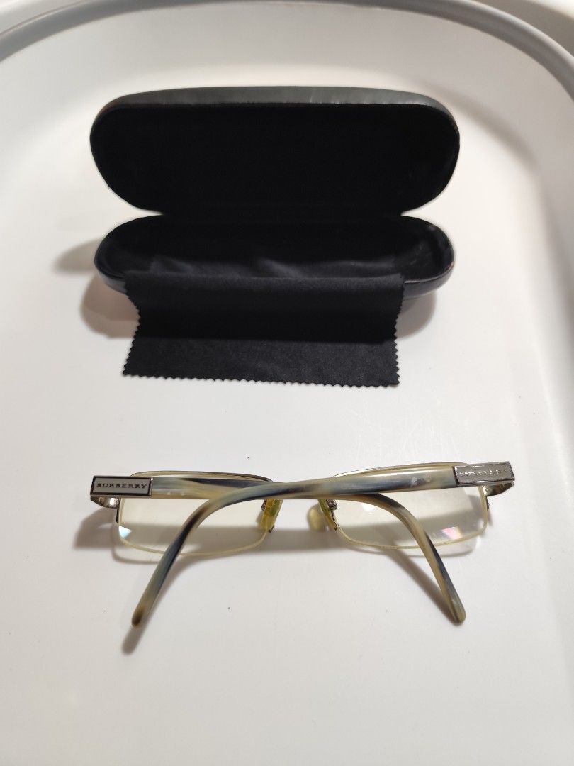 Burberry Frame (Category: Sunglasses & Eyewear) located in Cebu City. Submitted by icoolectnsellect (Listing ID 1465516720, Image 2). Description: Issue: Minor scratch, Dirt and RX lens. Bought at Garage Sale. Authenticity not Guaranteed, di ko alam if legit or Fake. Buy @ your own Risk. All EyeGlasses or Sun Glasses ay may Grado or Prescription Glasses. Please be careful para di masira mata nyo, you can change the lens and frame na lng kunin. No