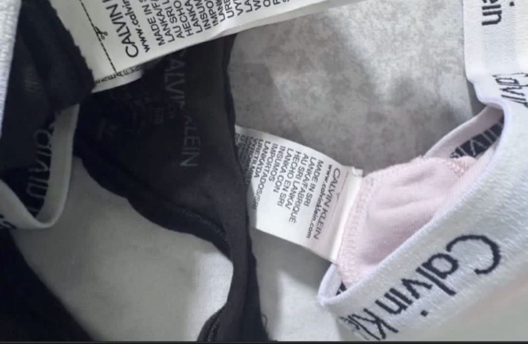Calvin Klein Bralettes Set Black and Pink (Category: Undergarments & Loungewear) located in Manila. Submitted by decluterthings888 (Listing ID 1465397013, Image 2). Description: - Brand: Calvin Klein - Set includes: 2 racerback bralettes (1 Black, 1 Soft Pink) - Features: Iconic logo elastic underbust band - Material: Comfortable cotton blend - Origin: Made in Sri Lanka - Condition: Brand new / Excellent - Perfect for: Everyday wear, lounging, or
