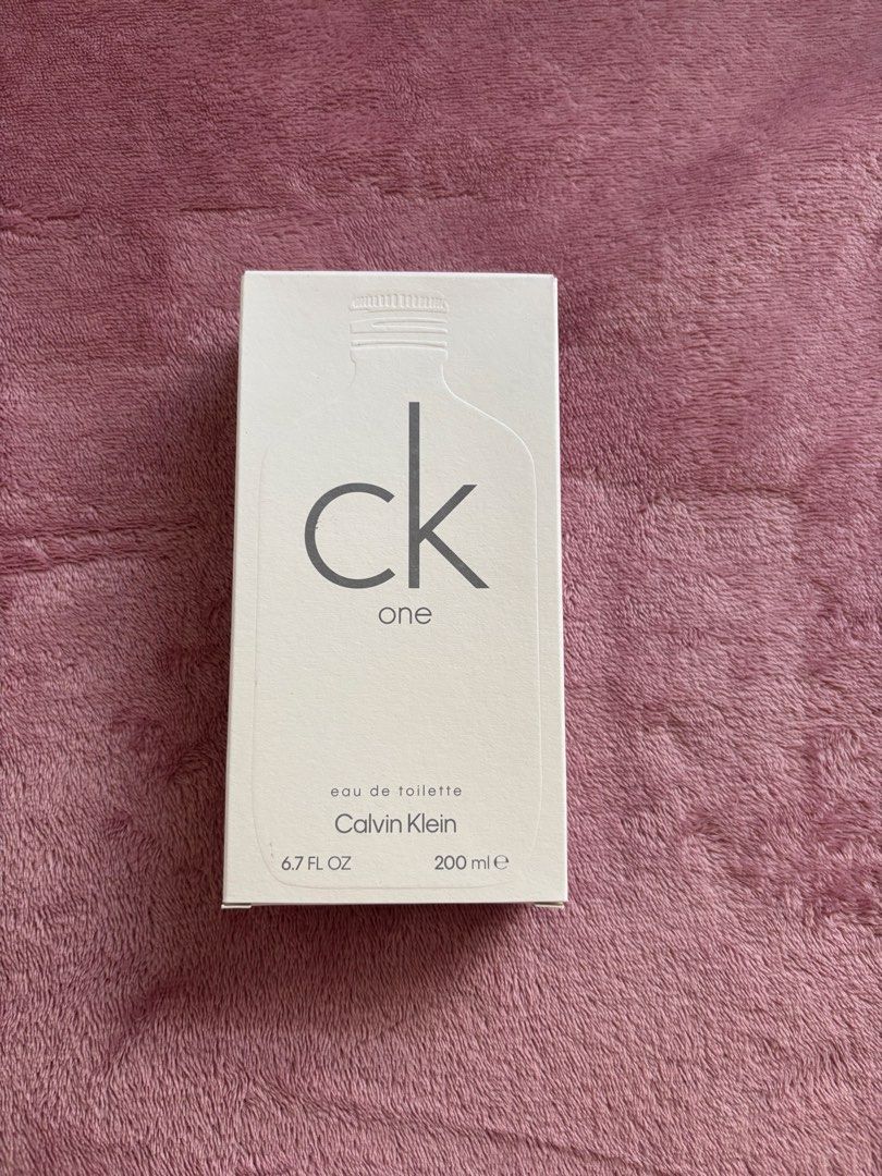 Calvin Klein CK One Eau de Toilette 200ml (Category: Fragrance & Deodorants) located in San Pablo. Submitted by loved.goods0501 (Listing ID 1465502267, Image 1). Description: Onhand: 1 pc Origin: HongKong Brand: Calvin Klein CK One Size: 200 ml Type: Eau de Toilette (EDT) Scent Profile: Clean and fresh Condition: Brand new, unopened in original box 💵 gcash/bank.