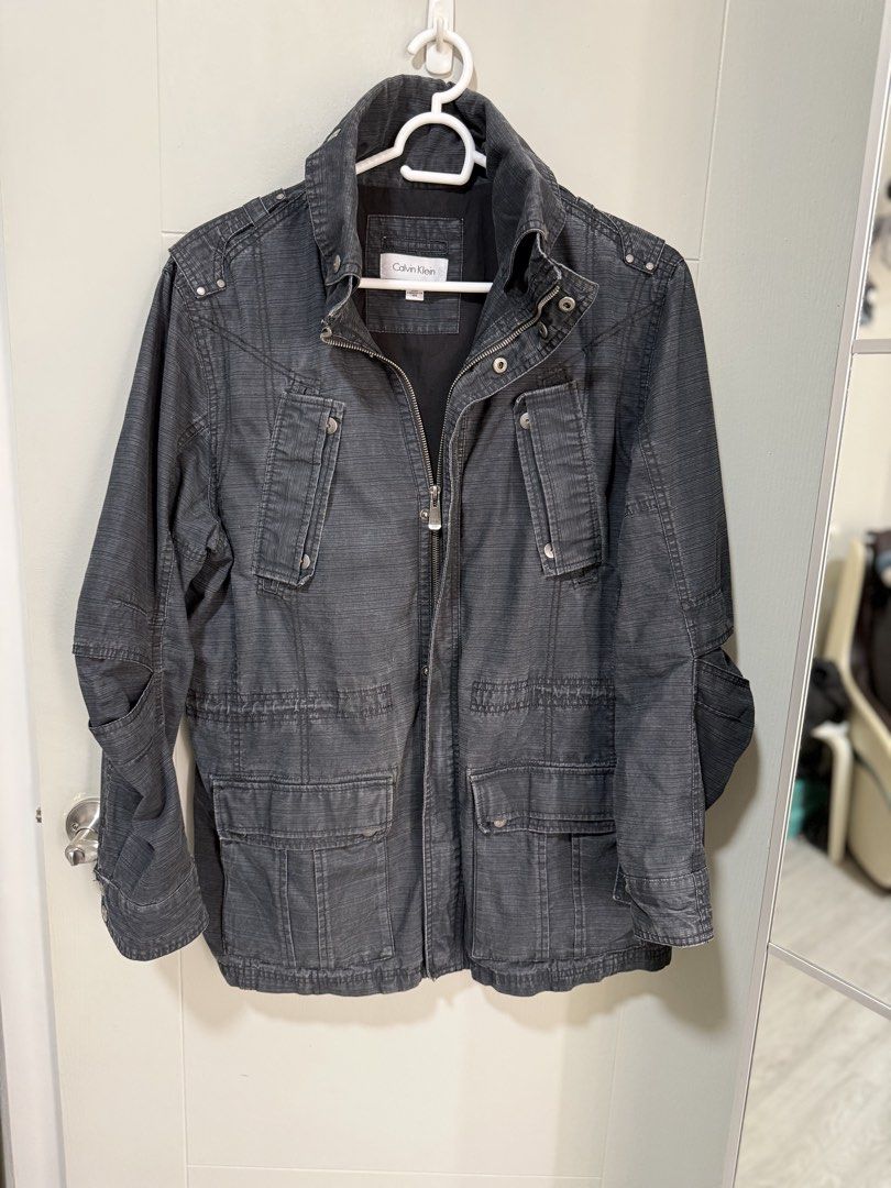 Calvin Klein CK soft denim field jacket (Category: Coats, Jackets and Outerwear) located in Quezon City. Submitted by zepp13 (Listing ID 1465425342, Image 1). Description: For sale: Calvin Klein CK soft denim field jacket. Good condition. Price: 2.5k Pasig City pickup/grab/lalamove .