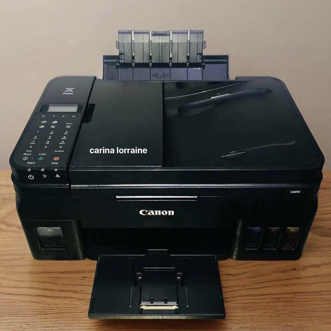 canon g4010 printer (Category: Printers, Scanners & Copiers) located in Manila. Submitted by k.gonzales (Listing ID 1465437142, Image 2). Description: Canon G4010 5in1 Printer ✅ Wireless ( Pwede sa phone ) ✅ Print ( Short, A4, Long ) ✅ Photocopy ( Short, A4, Long ) ✅ Scan ( Short, A4, Long ) ✅ Borderless Printing ✅ Dye Ink ✅ Continuous Ink ✅ Ecotank Can be used to : ✅ Plain Papers ✅ Photopaper ✅ Sticker Paper ✅ Inkjet Paper Test all you want! Pic