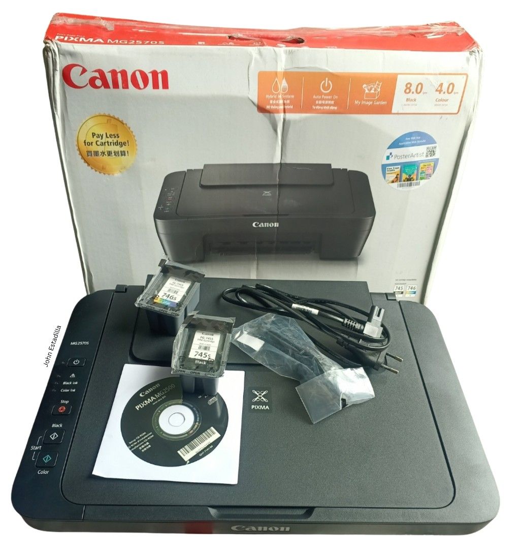 Canon PIXMA MG2570S Printer (Category: Printers, Scanners & Copiers) located in Binangonan. Submitted by jm_estadilla (Listing ID 1465417087, Image 1). Description: I am selling this Canon PIXMA MG2570S Printer for only ₱2,500. It comes with a power cord, USB cable, and new cartridges (Black and Color). ‎ ‎Unit Details: ‎✅ Print, Copy, and Scan Functions ‎✅ Refurbished Unit (Good as New) ‎✅ Sealed New Cartridges (Black and Color) ‎✅ Includes Powe