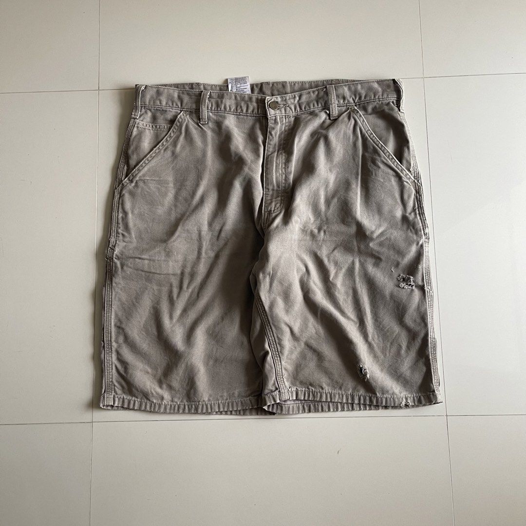 CARHARTT CARPENTER JORTS (Category: Shorts) located in Cabanatuan. Submitted by thriftst4r.ph (Listing ID 1465509292, Image 1). Description: Dimensions: 38x23x12.5 Condition: 7/10 Color rate: 8.5/10 Flaws: holes, restitch, dirt (details for me 🔥) Shipping fee is not yet included. Tags are already provided, judge for yourself. Kindly wash before use for extra comfort. PLEASE MANAGE YOUR EXPECTATIONS. COLOR MAY VARY DUE TO LIGHTING. .