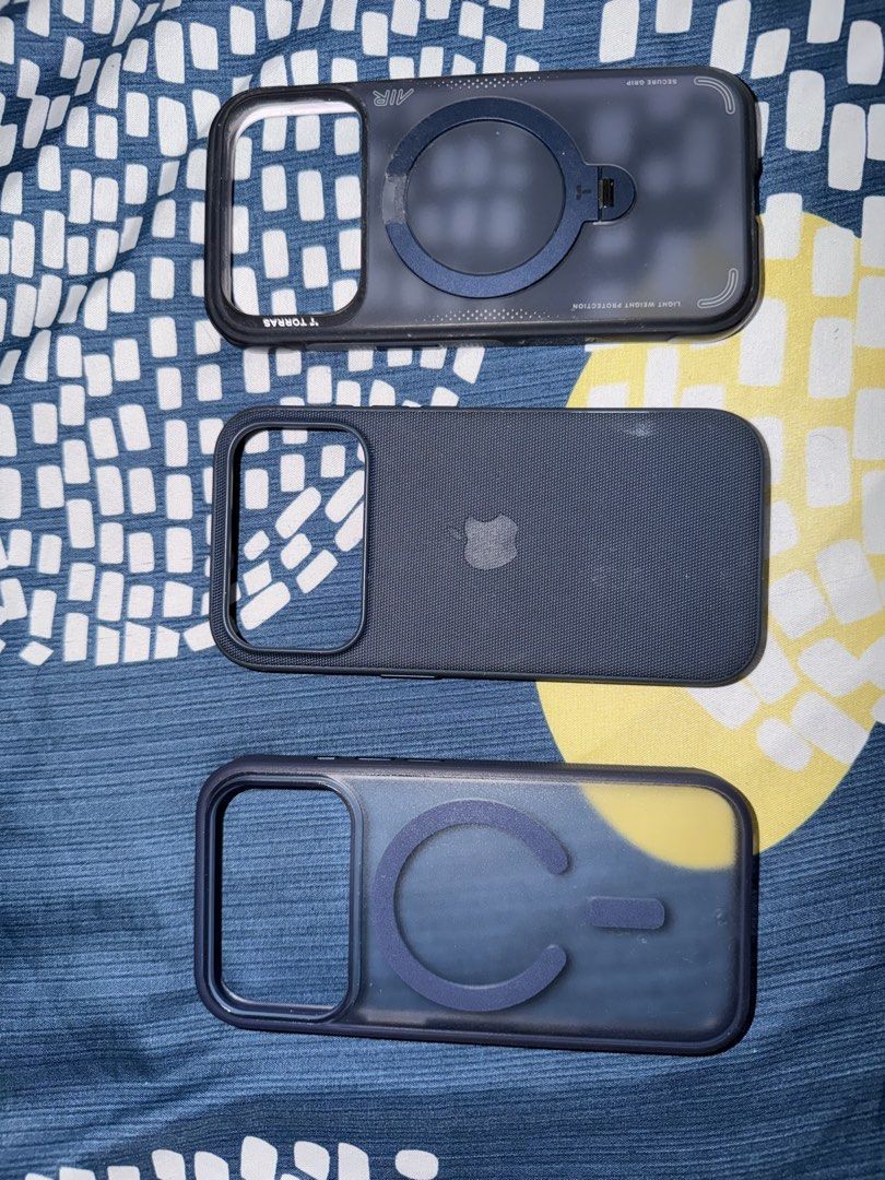 Case for iPhone 17 Pro (Category: Cases & Sleeves) located in Caloocan City. Submitted by just_selling_stuffs (Listing ID 1465403631, Image 2). Description: Casing for iPhone 17 Pro Good match for the Navy Blue iPhone 17 Pro Sold as pack only: Caudabe Synthesis Apple Techwoven Torras Q3 Air Php 6,000 firm Rfs: upgraded to the 18 pro max.