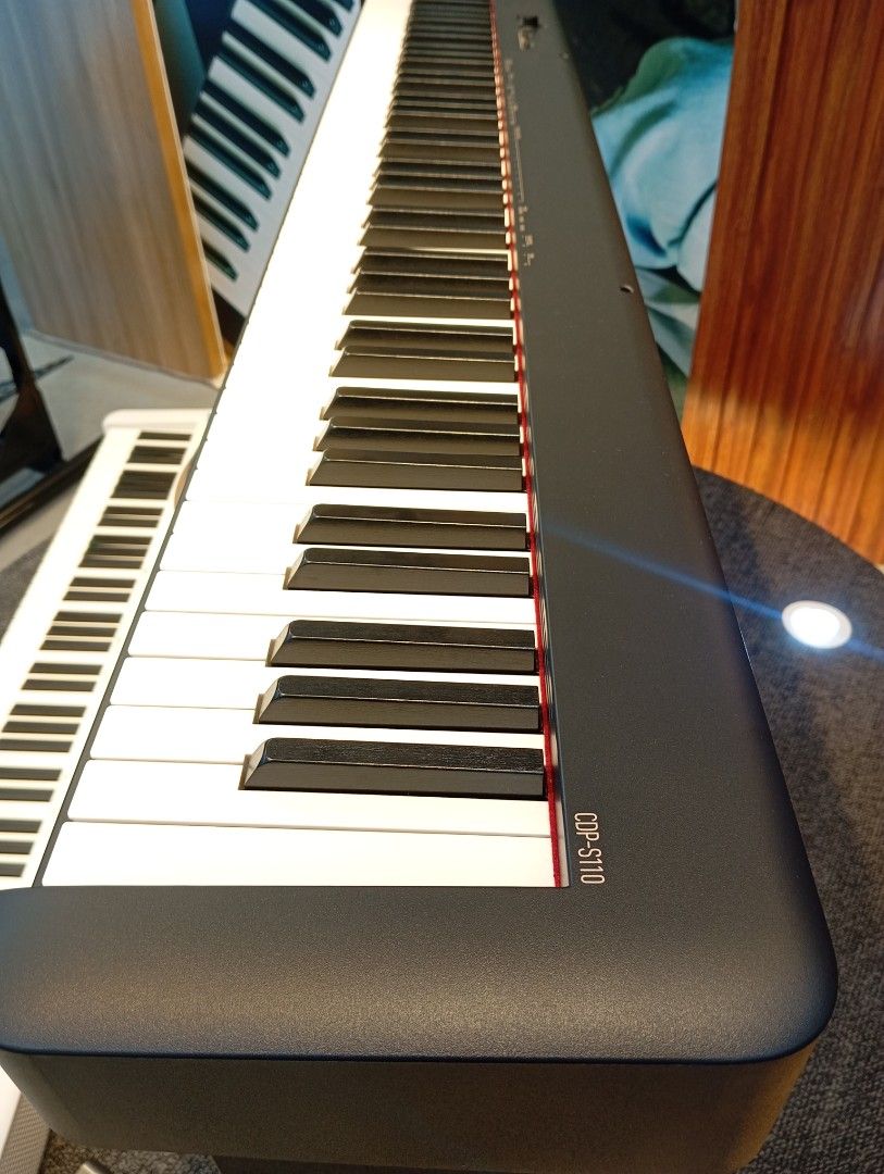Casio CDP-S110 Digital Piano (FREE STAND) (Category: Musical Instruments) located in Manila. Submitted by fabianpaolo93 (Listing ID 1465467150, Image 3). Description: - Model: Casio CDP-S110 Digital Piano (Black & White) - Action: 88 weighted keys for an authentic acoustic feel - Design: Compact and slim body that saves space - Features: Multiple tone selections, built-in metronome, volume knob, and headphone jack - Inclusion: Clean setup complet
