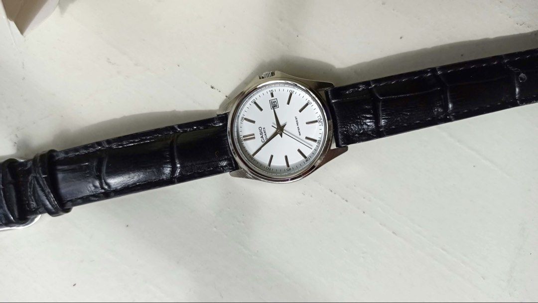 CASIO LTP-1183E-7A (Category: Women's Watches) located in Manila. Submitted by atdaylights (Listing ID 1465518160, Image 2). Description: used thrice only. like brand new! leather strap still with warranty until dec 2026 with receipt with box decluttering stuff from my ex pls 🥲😭🙏.