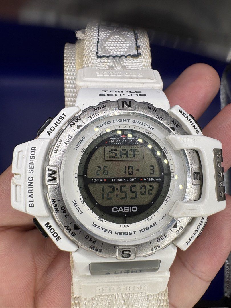Casio Pro Trek “Triple Sensor” Outdoor Watch (PRT-40 / Module 1471) (Category: Men's Watches) located in Las Pinas. Submitted by yudyindeligero (Listing ID 1465546112, Image 2). Description: Selling one of my USED/PRE-OWNED Casio vintage watch collection ■ Casio Pro Trek “Triple Sensor” Outdoor Watch (PRT-40 / Module 1471) Up for sale is a classic piece of Casio outdoor history, the Casio Pro Trek PRT-40. Originally introduced in the late 1990s, 