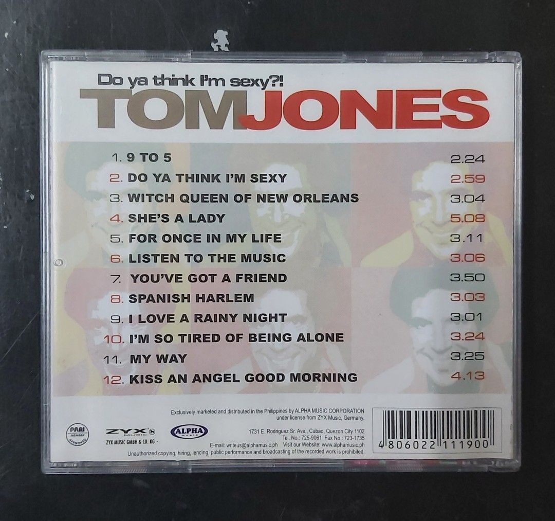 cd Tom Jones - Do Ya Think I'm Sexy?! (open) (Category: CDs & DVDs) located in Antipolo. Submitted by rlt1870 (Listing ID 1465518642, Image 2). Description: cd and cover in good condition. local cd. Antipolo Rizal.