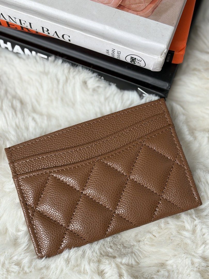 Chanel card holder caramel ghw micro (Category: Luxury Bags & Wallets) located in Quezon City. Submitted by luxuryamethystph (Listing ID 1465431246, Image 3). Description: fullset box dustbag paperbag receipt.