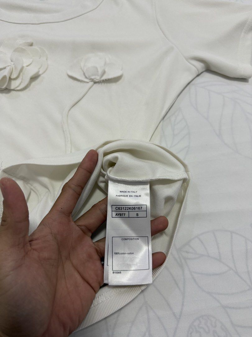 Chanel short-sleeve top (Category: Activewear) located in Taguig. Submitted by thesocialthrift (Listing ID 1465396635, Image 3). Description: For sale Chanel short-sleeve top ‎W-16.5 ‎L- 21.5 no flaws Excellent condition .