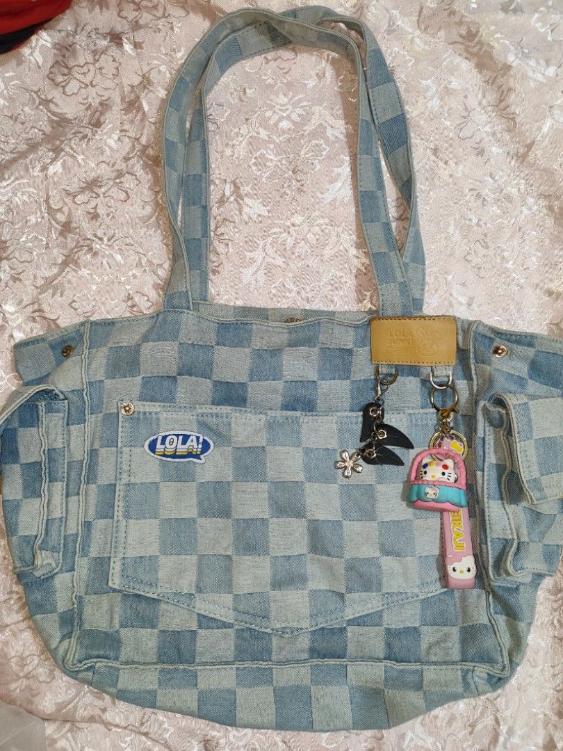 Checkerboard Denim Bag (Category: Shoulder Bags) located in Iloilo. Submitted by cynehllevie (Listing ID 1465410227, Image 1). Description: 🍥give your best offer not lower than ₱300 🍥LOLA BUNNY BRAND 🍥 Rarely used 🍥10/10 condition.