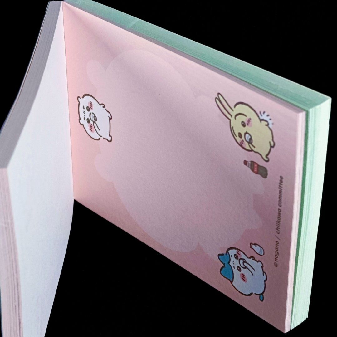 Chiikawa Hachiware Usagi Purple Mini Memo Pad (Category: Stationery & School Supplies) located in Caloocan City. Submitted by yaha.alien (Listing ID 1465496207, Image 3). Description: — Authentic from Japan — MOD: J&T or GGX Standard (shipping fee c/o buyer) 📍 Caloocan City, Metro Manila 📌 Please note that the item may exhibit minor imperfections. Actual item photos shown / WYSIWYG ➡️ More Chiikawa items available on our profile 👨‍🚀 PM for in
