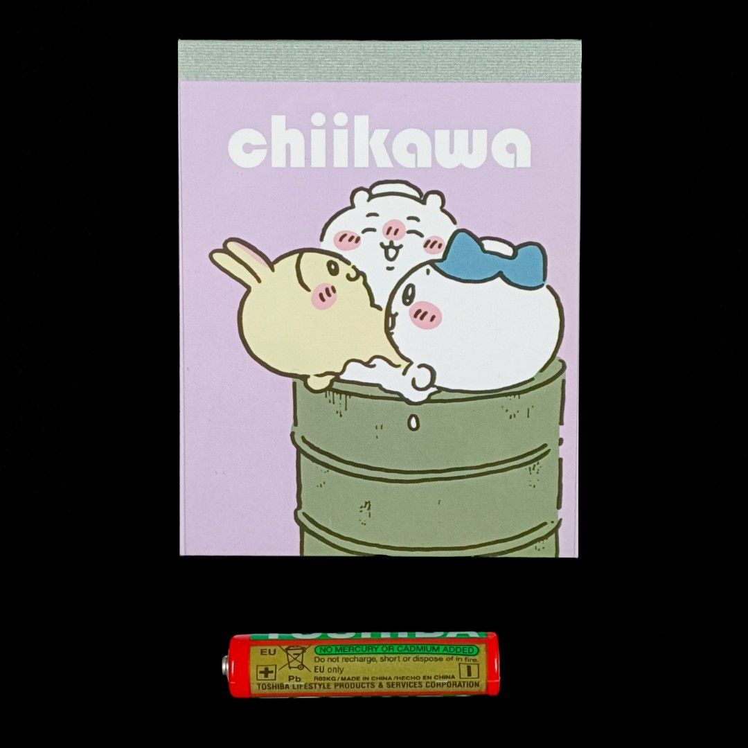 Chiikawa Hachiware Usagi Purple Mini Memo Pad (Category: Stationery & School Supplies) located in Caloocan City. Submitted by yaha.alien (Listing ID 1465496207, Image 1). Description: — Authentic from Japan — MOD: J&T or GGX Standard (shipping fee c/o buyer) 📍 Caloocan City, Metro Manila 📌 Please note that the item may exhibit minor imperfections. Actual item photos shown / WYSIWYG ➡️ More Chiikawa items available on our profile 👨‍🚀 PM for in