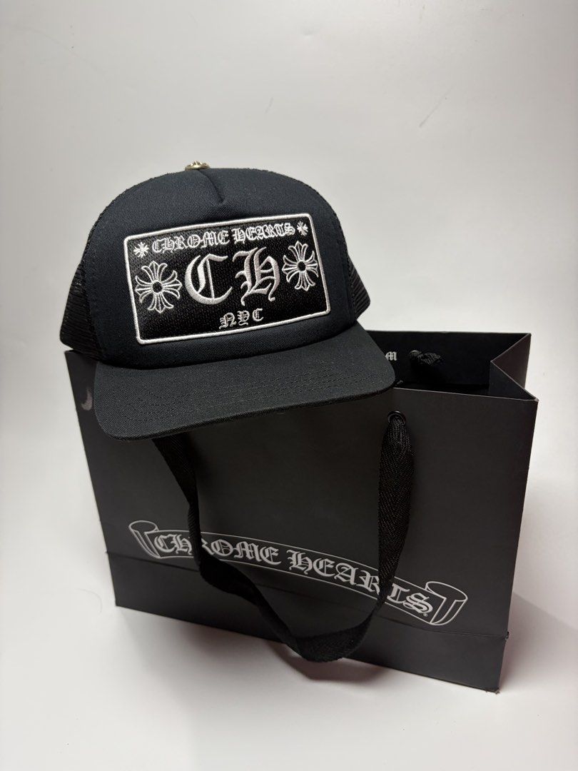Chrome Hearts NYC exclusive Trucker Hat (Category: Caps & Hats) located in Manila. Submitted by swaaaaggy (Listing ID 1465412875, Image 1). Description: Chrome Hearts NYC exclusive Trucker Hat OS (One Size) ₱35,000.