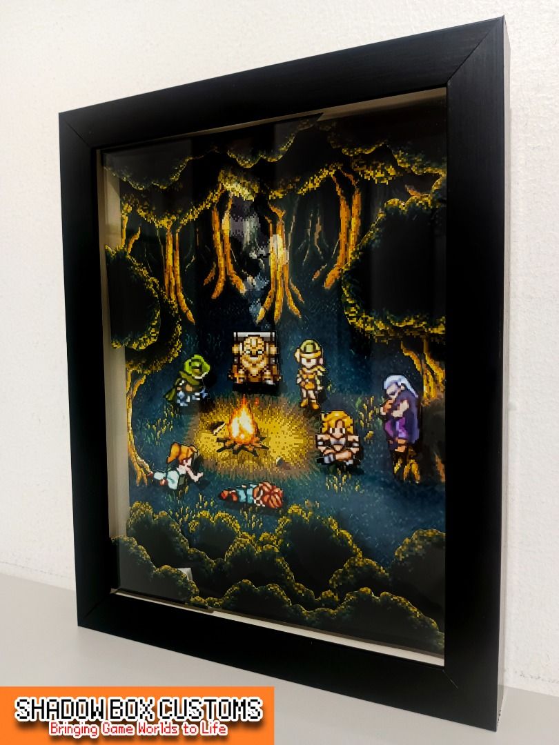 Chrono Trigger Retro Game Shadowbox (Category: Nintendo) located in Quezon City. Submitted by natzuki10 (Listing ID 1465397412, Image 3). Description: Chrono Trigger Retro Game Shadowbox Height: 10 inches Width: 8 inches *Handmade Pixel Shadow Boxes *Accepting Customized Designs *Perfect for Gamers & Collectors #videogames #roomdecor #collection #gamer #gift.