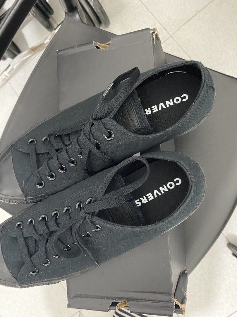 Chuck taylor all star triple black (Category: Sneakers) located in Quezon City. Submitted by polgas_silog (Listing ID 1465437270, Image 3). Description: Authentic With box Used once only US11.