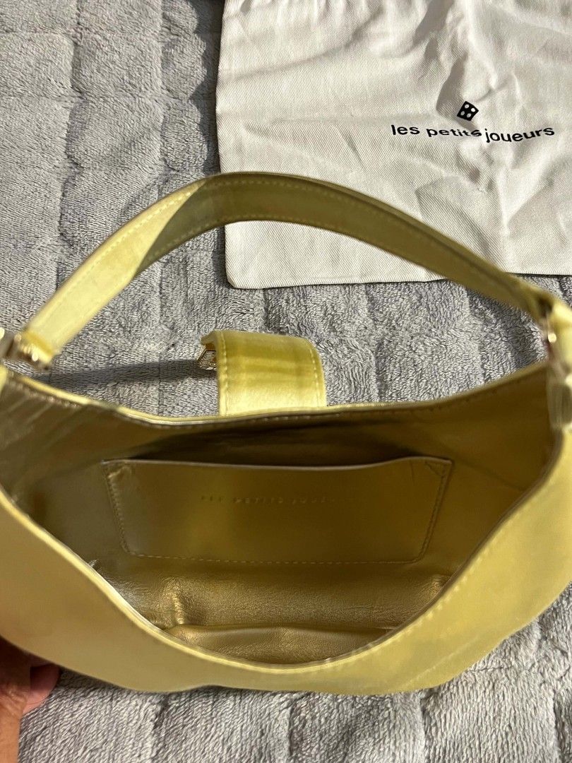 Cindy Satin Hobo Bag (Category: Luxury Bags & Wallets) located in Manila. Submitted by zenwind_3cdc42 (Listing ID 1465407365, Image 3). Description: Les Petits Joueurs Cindy Baguette Bag √ • Cindy Satin Hobo Bag • Material: 100% Satin outer fabric with smooth lamb leather interior lining • Includes original white branded drawstring dust bag. • ₱800 phpBelow SRP • Payment thru Gcash // Cash • Ship via j&t lalamove door to door.