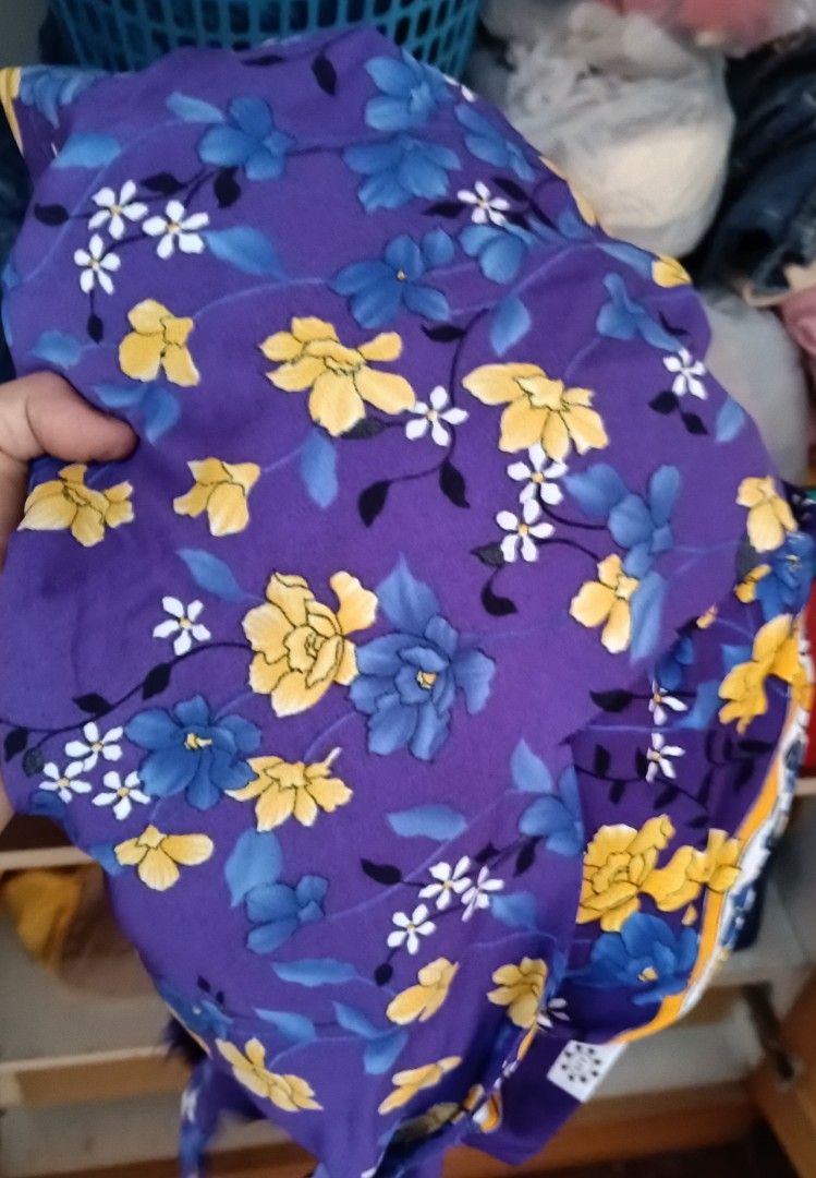 Cloth (Category: Other Tops) located in Singapore. Submitted by 8cherries8 (Listing ID 1465435821, Image 7). Description: batik cloths are rough texture purple cloth is smooth around $10 per pc, depend.