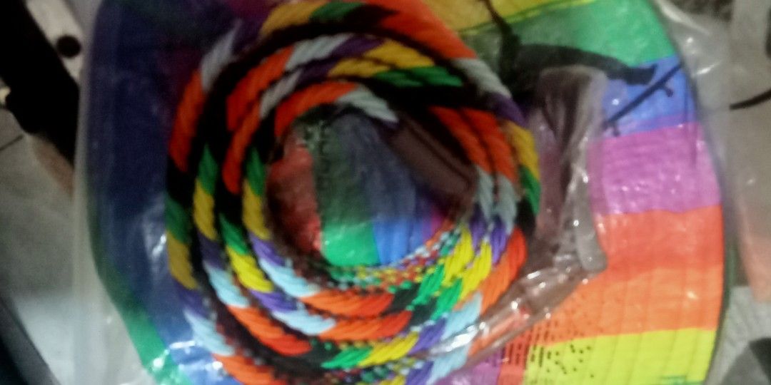 Colorful Woven belt (Category: Bracelets) located in Paranaque City. Submitted by dimaguilaa94969 (Listing ID 1460222845, Image 2). Description: - Handmade woven bracelet - Vibrant color mix: orange, purple, blue, green, yellow, black, red - Intricate and unique weaving pattern - Adds a pop of color to any outfit - Perfect for casual wear - Ideal as a gift pm if int 09260966619 .