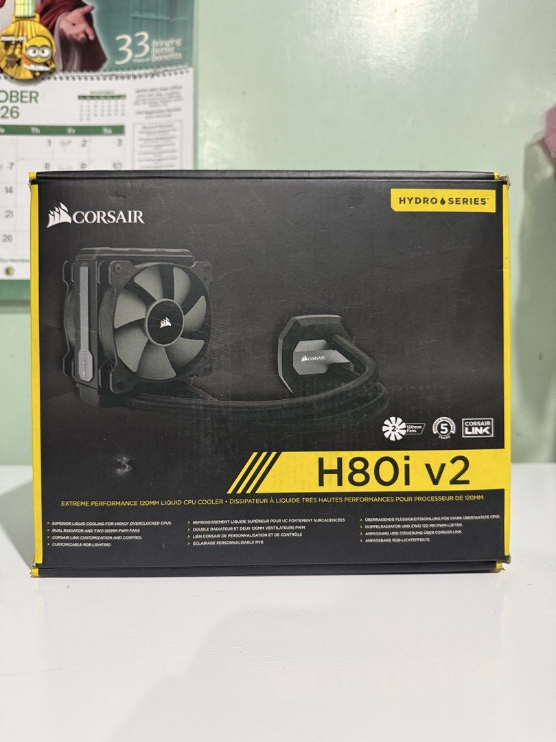 Corsair Hydro Series H80i v2 Liquid CPU Cooler (Category: Computer Parts) located in Quezon City. Submitted by marjealor92779 (Listing ID 1465407973, Image 1). Description: MAGBASA KA MUNA! FOR SALE ONLY! CORSAIR H80i v2 Liquid CPU Cooler – 120mm AIO ⚠️ CONDITION: USED – FULLY TESTED AND WORKING! Used Corsair H80i v2 120mm AIO liquid CPU cooler. 🔧 SPECS: ✔️ Corsair H80i v2 ✔️ 120mm radiator ✔️ Dual 120mm fan configuration ✔️ Corsair iCUE/Corsair