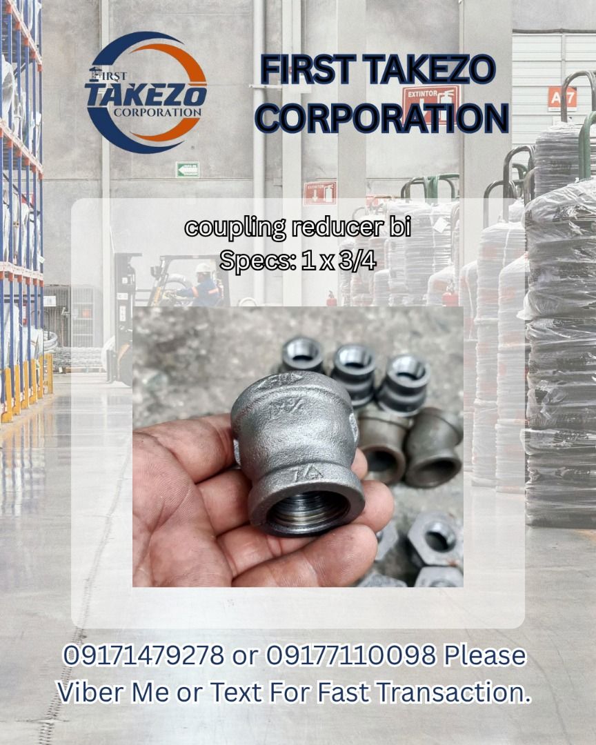 coupling reducer bi Specs: 1 x 3/4 (Category: Everything Else Others) located in Manila. Submitted by joeyroque09 (Listing ID 1465388871, Image 1). Description: coupling reducer bi Specs: 1 x 3/4.