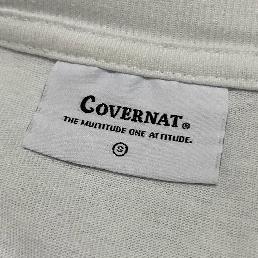 Covernat White Shirt Script 20.5 x 28.5 (Category: Tshirts & Polo Shirts ) located in Porac. Submitted by good.thriftsph (Listing ID 1465490684, Image 3). Description: Small on tag Can fit Medium to Large 20.5 width 28.5 length puting puti Excellent Condition Gcash•JNT•Porac .