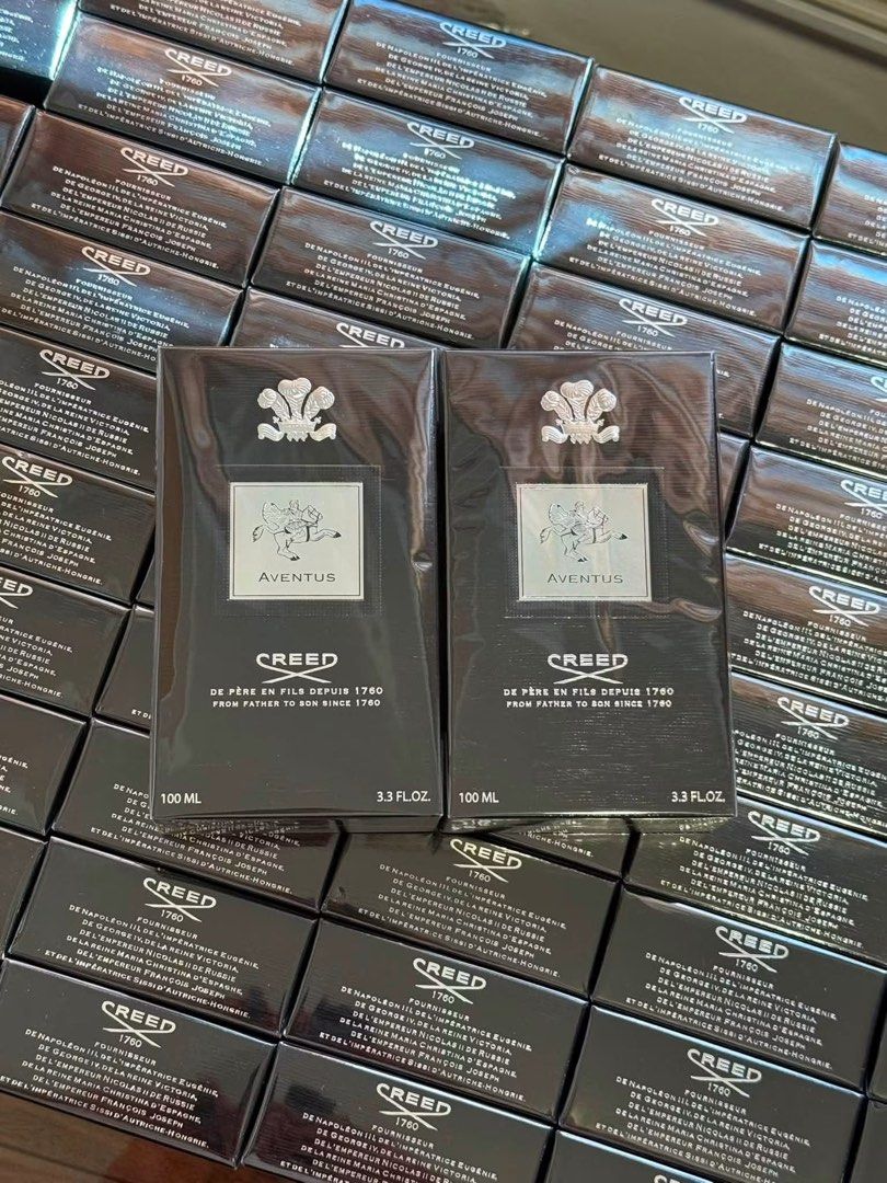 Creed Aventus 100ml Eau de Parfum (Category: Fragrance & Deodorants) located in Manila. Submitted by trustedseller1902 (Listing ID 1465475605, Image 1). Description: - Item: Creed Aventus Men's Fragrance - Size: 100ml - Condition: Brand new, unopened in original factory plastic - Scent Profile: Pineapple, birch, and musk - Availability: Multiple pieces on hand - Perfect for: Daily wear or gifting - Shipping or meetup options available.