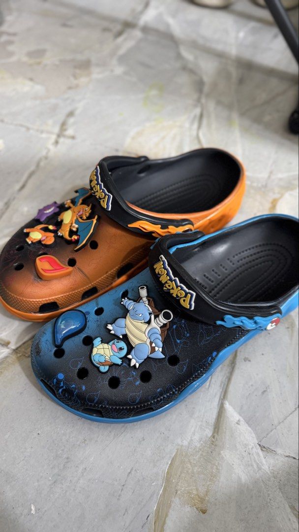 Crocs x Pokemon Rival (Category: Slippers & Slides) located in Valenzuela. Submitted by kramzxc (Listing ID 1465480812, Image 1). Description: 100% original / Personal collection Size: M11 Fit to size 10-11 10-13x used With free jibbitz (charmander/squirtle and gengar) Issue: Small scratch sa toebox 3500 only! Firm! (4995 srp) Meet up: Moa/Conrad/S maison, Lrt 1 monumento, Sm grand central Ship via Lalamove/LBC.