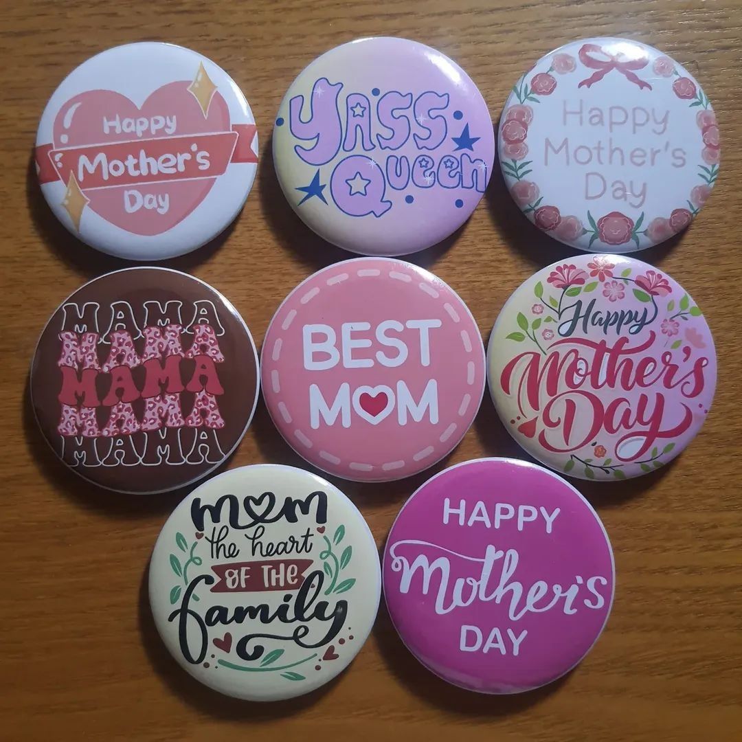 Custom Badge Pins (Category: Other Merchandise) located in Tarlac. Submitted by jajubells (Listing ID 1465417369, Image 3). Description: - Assorted designs: Coffee themes, religious verses, and Mother's Day greetings, etc. - Pinback style for easy attachment to bags, lanyards, and jackets - Vibrant prints featuring a sleek glossy finish - Perfect for gifting or personalizing your daily accessories -minimum order of 10.