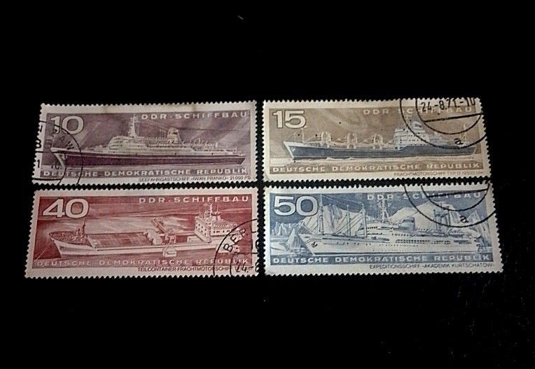 DDR Germany 1971 - Ship Building 4v. (used) (Category: Stamps & Prints) located in Balamban. Submitted by pandastampscebu (Listing ID 1465572095, Image 1). Description: DDR Germany 1971 - Ship Building 4v. (used) ₱30. Used. Price : ₱30. LAST PRICE POSTED The price is always for the whole set you see on the picture. GENERAL INFO ------------------------ MAXIMUM RESERVATION = 48 HOURS Shipping fee nationwide with J&T is ₱130. Free shipping for orde