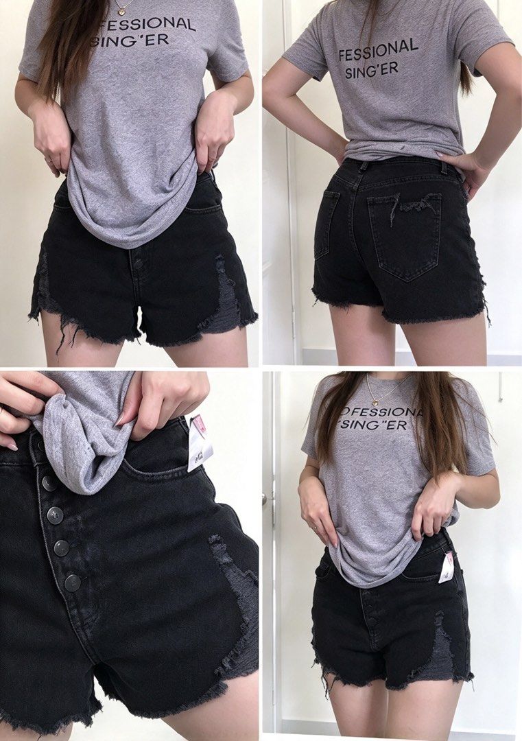 denim tattered size 27-28 button down (Category: Shorts) located in Noveleta. Submitted by prelovedmylabs (Listing ID 1465574682, Image 1). Description: .